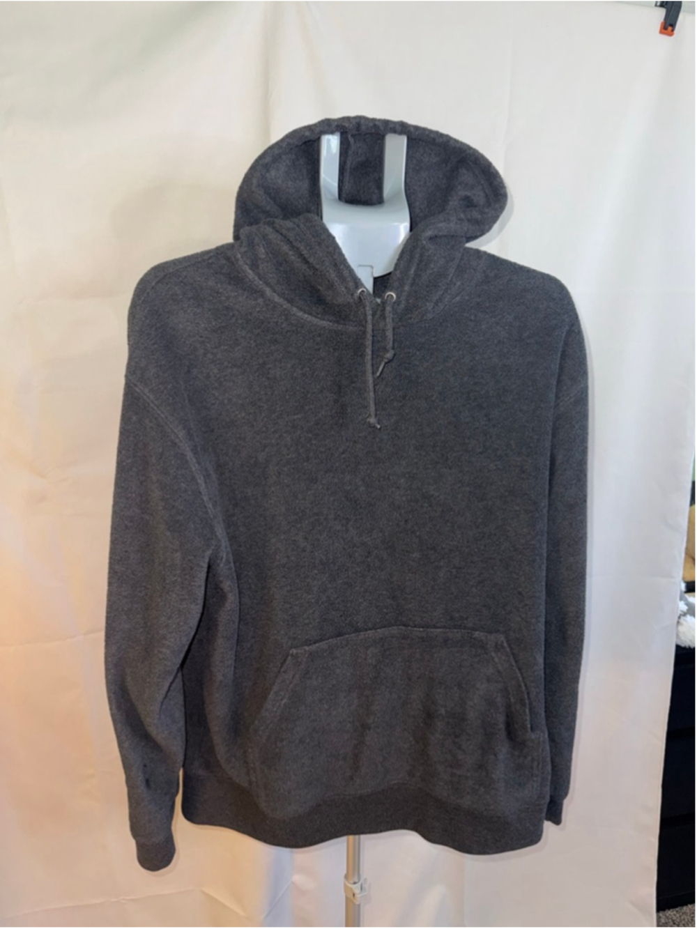 Men's AthleTech Charcoal Fleece‎ Hoodie L